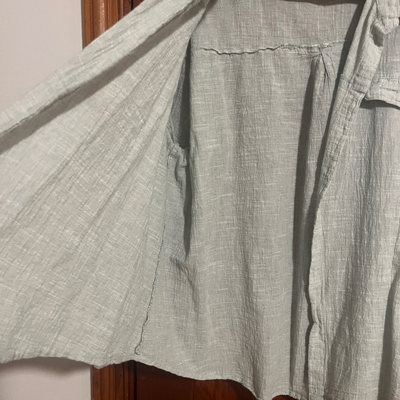Light Green Oversized Cover Shirt 100% cotton size M - Picture 3 of 7